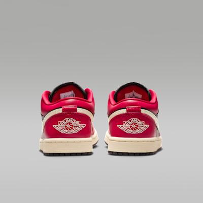 Jordan 1 Low Mystic Hibiscus Black (Women's)