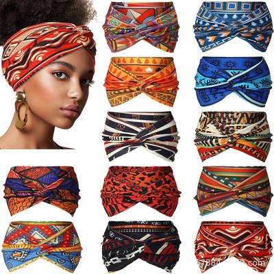Widening High Strength Bohemian Yoga Sports Headband African Style Headband Women Fashion Hairband