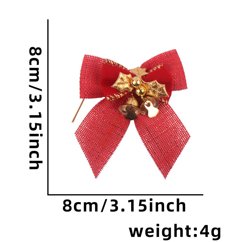 Mini Christmas Bow with Bells - Tree Ornament & Gift Box Decoration