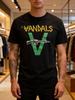 The Vandals Band Logo Short Sleeve Cotton Black All Size TShirt Unisex T-Shirt