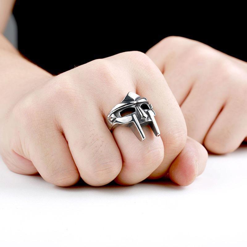 Vintage Pharaoh Mask Men Women Ring Adjustable Joint Ring For Men Gladiator Punk Egyptian Pharaoh Male Open Ring Jewelry