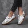 Women's Retro Casual Sneakers PU Leather Non-slip Sports Shoes Soft Sole Non-slip Footwear for Walking Traveling