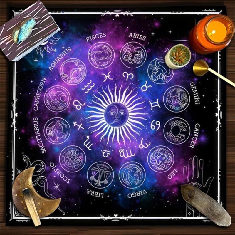 Tarot Card Tablecloth Altars Cloth 12 Constellations Tablecloth Home Decors