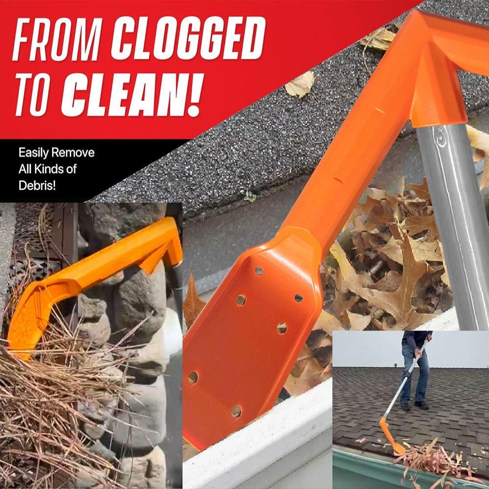Abrasion Resistance Pipe Cleaners Tool Long Handle Roofing Leaf Shove  for Home Residence