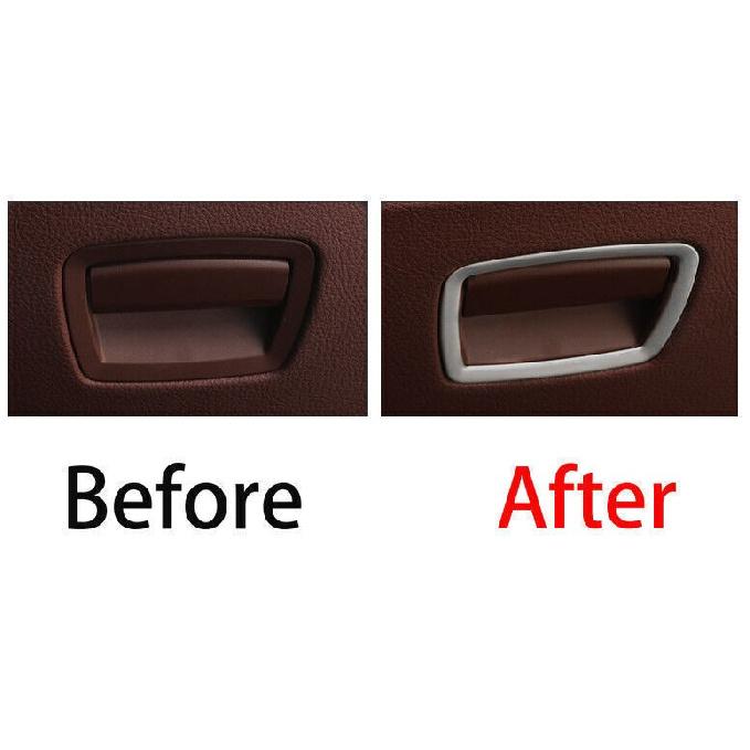 For BMW 7 Series 09-2015 Titanium Silver Passenger Storage Box Handle Panel Trim