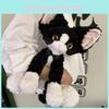 Black Devon White Rex Cat Accompany Plush Toys Soft Lovers Decor Dolls Gift