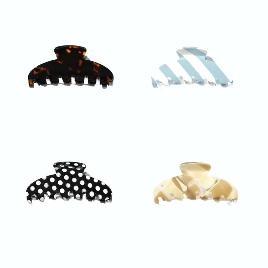 Women s Cellulose Oval High-Quality Hair Clip Leopard