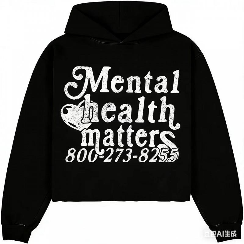 Winter Retro Streetwear Hooded Sweatshirt Young Unisex Women Printed Loose Fit Pullover
