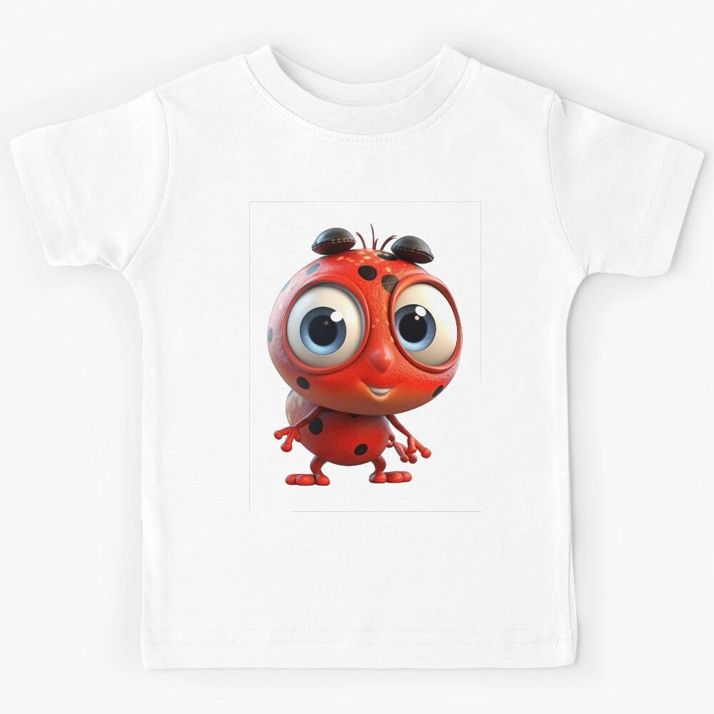 Cartoon Ladybug with Big Eyes Kids T-Shirt 100