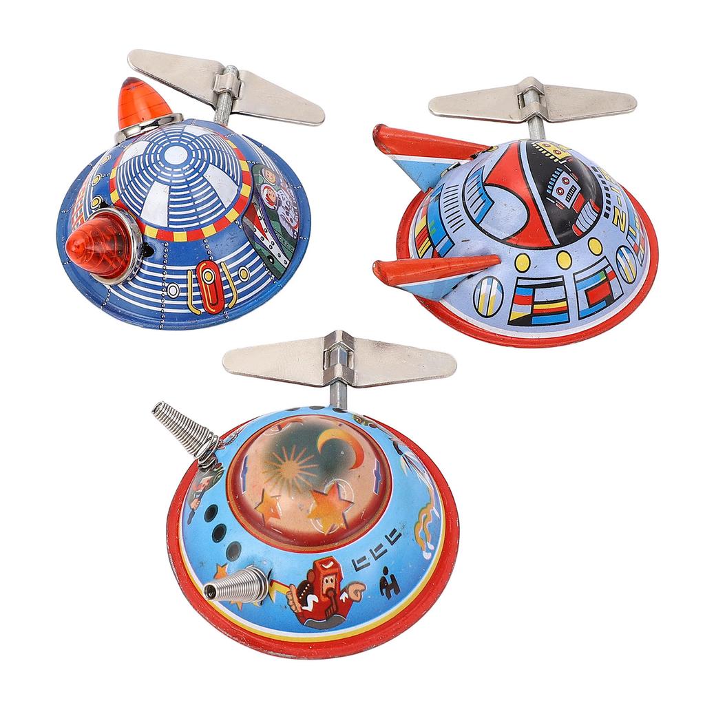 Vintage Wind Up Spacecraft Toy Collectible Clockwork Spring Wind Up Toy for Birthday