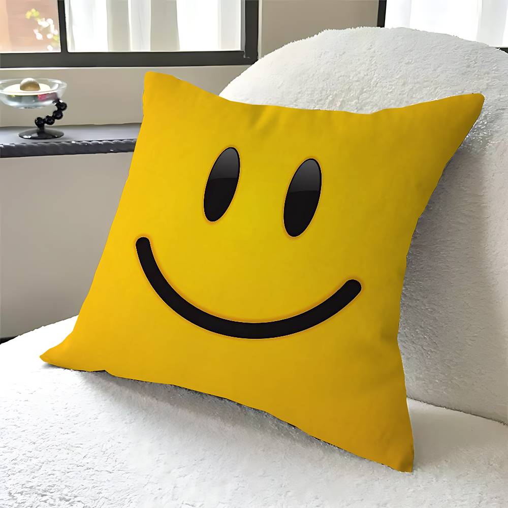 

Emoji Personalized Pillow Dust Cover Bedroom Kids Party Decoration Pillowcase Birthday Children Gift 12x12Inch
