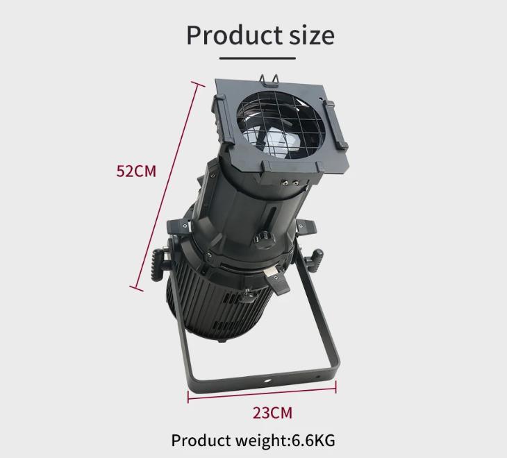 LED 200W Imaging-Licht Profilprojektor Spotlicht Aluminium Professionell Warm/Kaltweiß/RGBW Dmx Party-Lichter Für TV-Studio Theater Atmosphäre
