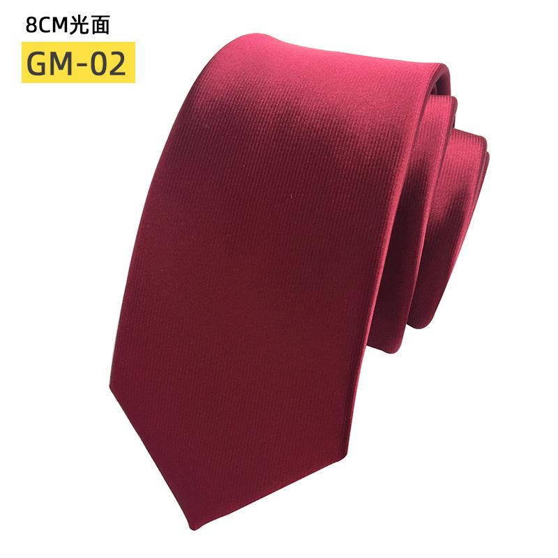 Classic Monochrome Satin Tie Business Casual Versatile Wedding Tie