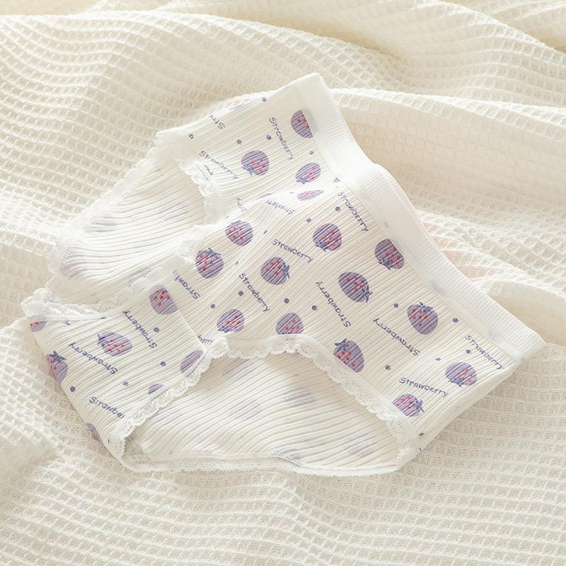 Cute Girl Cartoon Underwear Cotton Panties Girl Student Briefs for Women