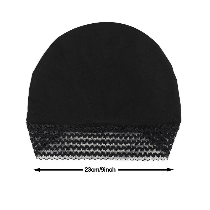 Damen Vorgebundener Turban Hohlspitze Front Hijab Elastisch Weiche Kopfbedeckung Atmungsaktive Haarabdeckung Tägliches Chemo-Kopftuch