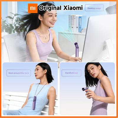 Xiaomi Brushless Motor Large Capacity Portable Charging Folding Lipstick Mini Handheld/Neck Hanging Small Fan