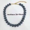 Love Resin Heart Necklace Women Choker Gold Beads Stainless Steel White Red Green Coffee Beige Waterproof Diy Handmade