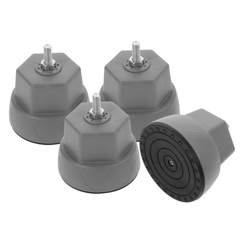 CYCLI-Noise Reduction Cushion Washing Machine Pads 4Pcs For Drum Washers Feet Stabilizers Elephant Foot Design серый