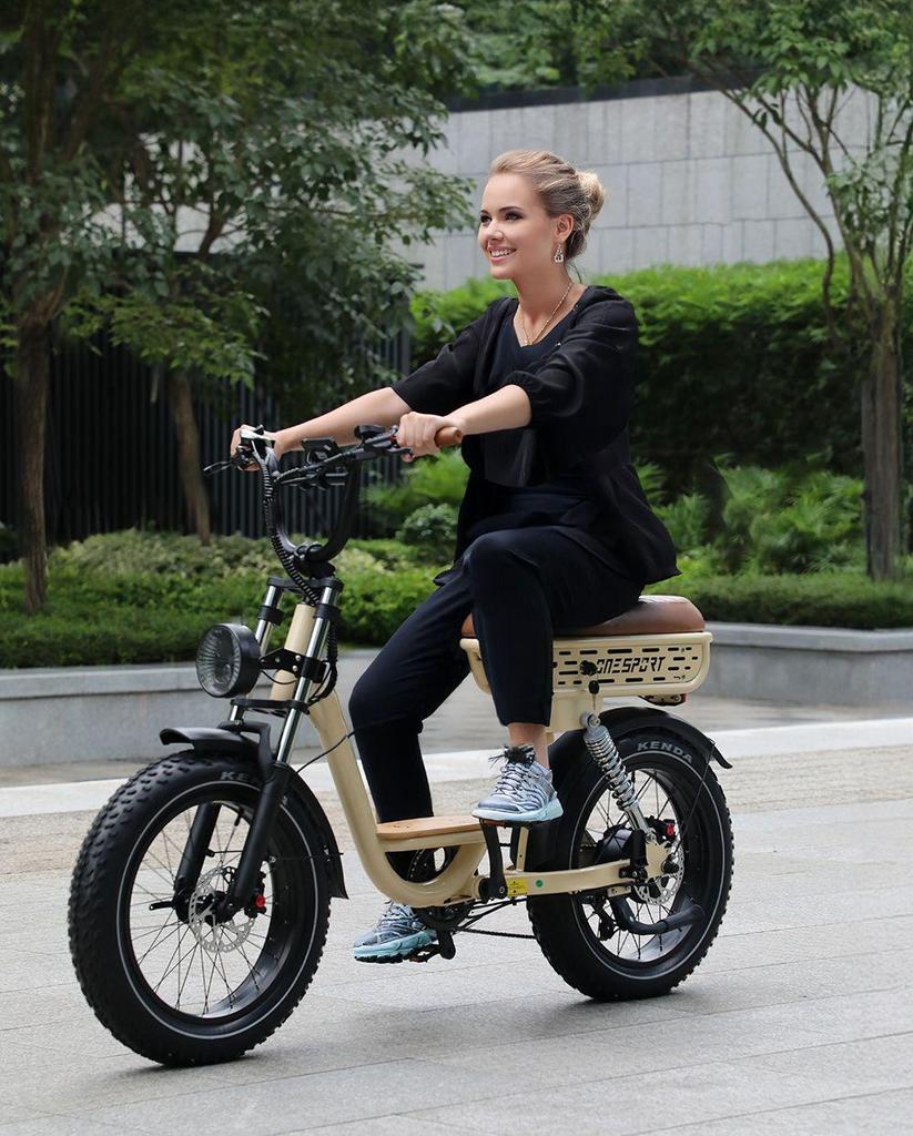 Onesport W77 Electric Bike, 500W Motor, 48V 18Ah Battery, 20*4 inch Tires, 25km/h Max Speed, 90km Range