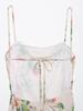 TAOP&ZA Spring/Summer Women's Elegant Backless Floral Ruffle Strap Dress 