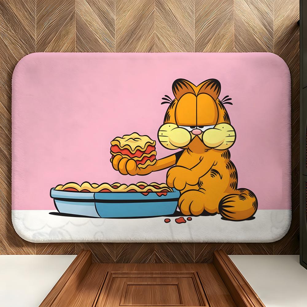 Cartoon G-Garfield Floor Mat Soft Flannel Floor Mat  Suitable for Entryways, Living Rooms, Bedrooms, and Bathrooms