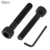 100pcs Black Carbon Steel M3x30mm Hex Socket Cap Screws Cup Head Bolts with Hex Wrench