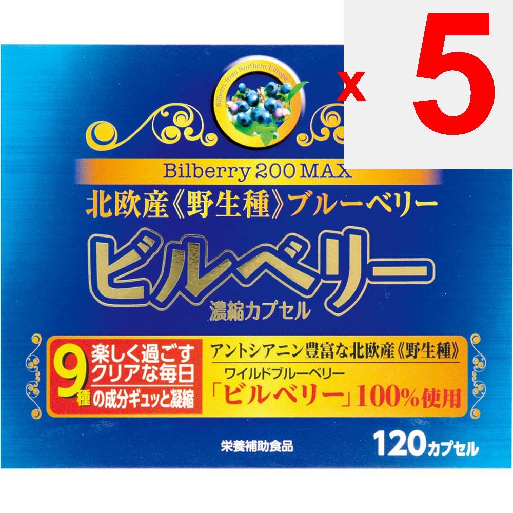 Wellness Life Sciences Bilberry 200 MAX 120 Capsules Blueberry Eye Strain Blueberry