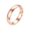 Korean Style 4MM Colorfast Stainless Steel Couple Ring for Women