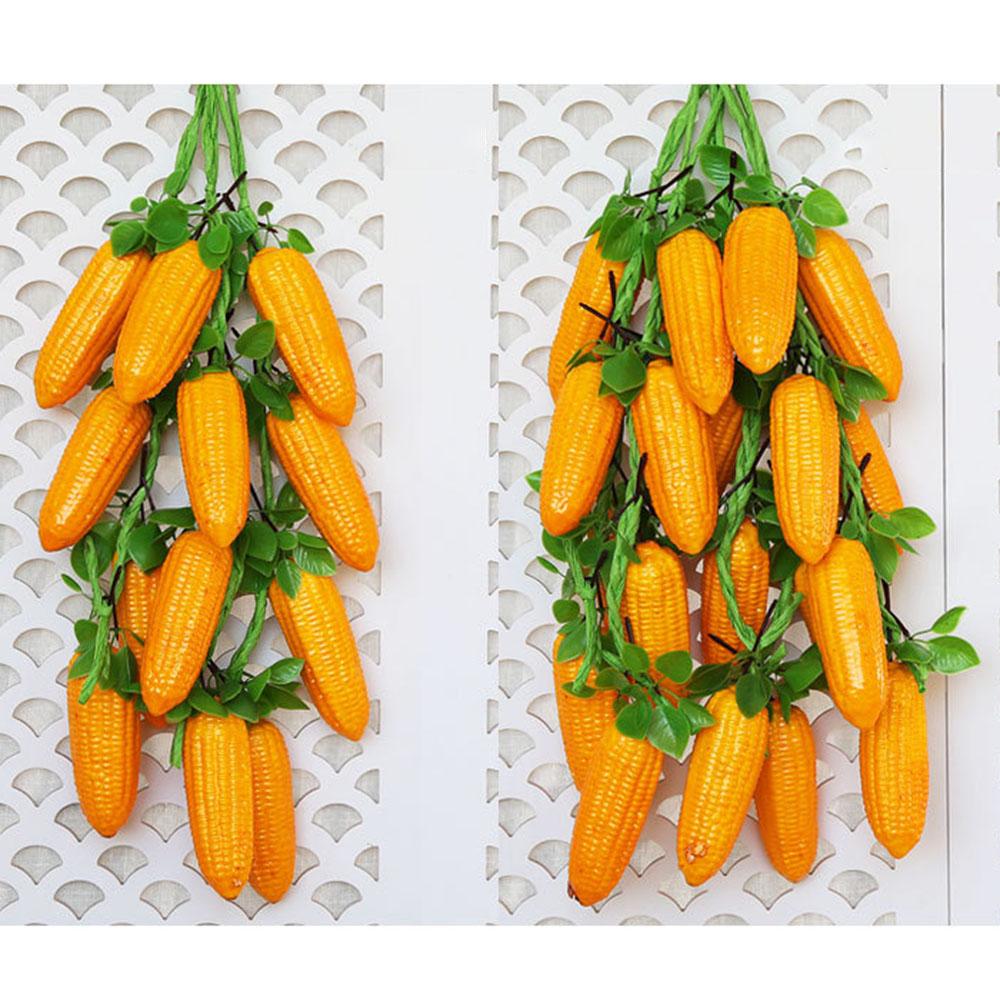 2pcs Strings Artificial Corn Stem Fake Plants For Photography Props Home Decors