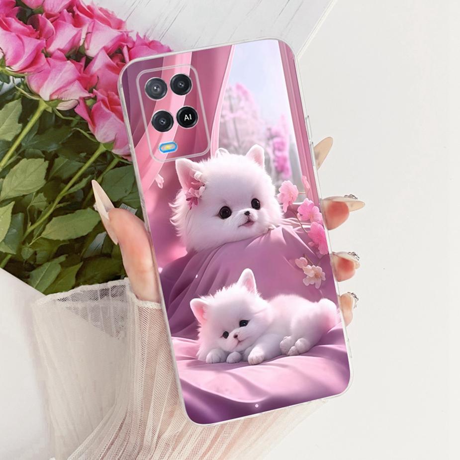 For Oppo A54 4G Case CPH2239 Luxury Butterfly Painted Cover Soft Silicone Phone Case For Oppo A54 5G A 54 s OppoA54s Fundas Bags