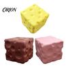 Hand Held Stress Reliever Mini Cheese Cube Squeeze Toy, Anxiety Relief Block Sensory Classroom Fidgets Toy Slow Rebound Fake Pinch for Focus