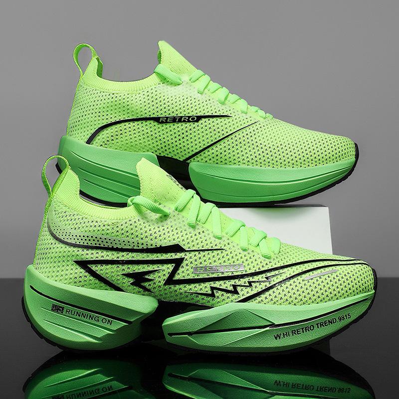 Carbon Plate Marathon Men Sports Running Shoes Breathable Lightweight Women's Comfortable Athletic Nonskid Air Cushion Sneakers