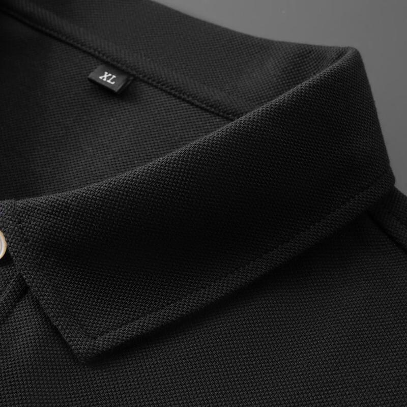 Men's Plus Size Contrasting Placket Cotton Short Sleeve Polo Shirt