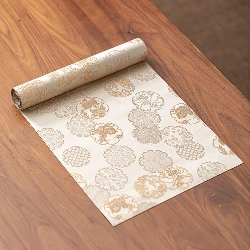 Chinese Retro Zen Waterproof Flag Mat Tea Table Cloth Long Tablecloth Tea Table Tea Accessories Gifts Table Runner