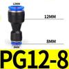 1PC PU PG Pneumatický rychlospojka Plastová hadice Vzduchová trubka 4 6 8mm 10mm 12mm 14mm 16mm Přímá Redukující plyn Rychlé připojení