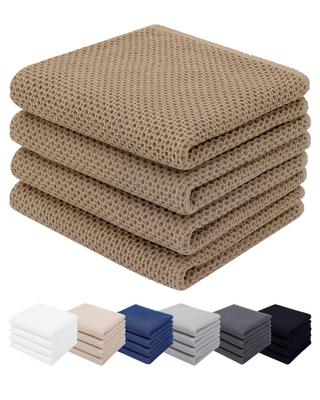Panos Waffle Towels for Kitchen and Face and Waffle Cotton Kitchen Set of 34 X 73 Latte Dishwashing, Hand, Cloths, 4, Cm,