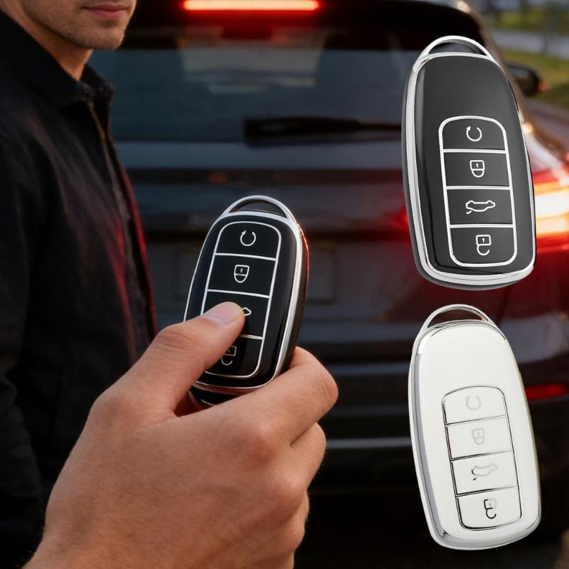 Strong TPU Protective Case Custom Fit TPU Key Fob Cover Easy To Use Designed Specifically for Chery Tiggo 8plus 8pro