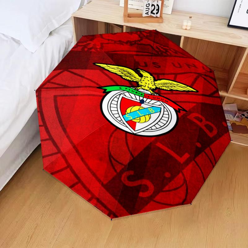 1PC Benfica Football Club Printed Umbrella Folding umbrella, automatic umbrella 8-Frame for Travel, camping Fan gifts Christmas Gifts