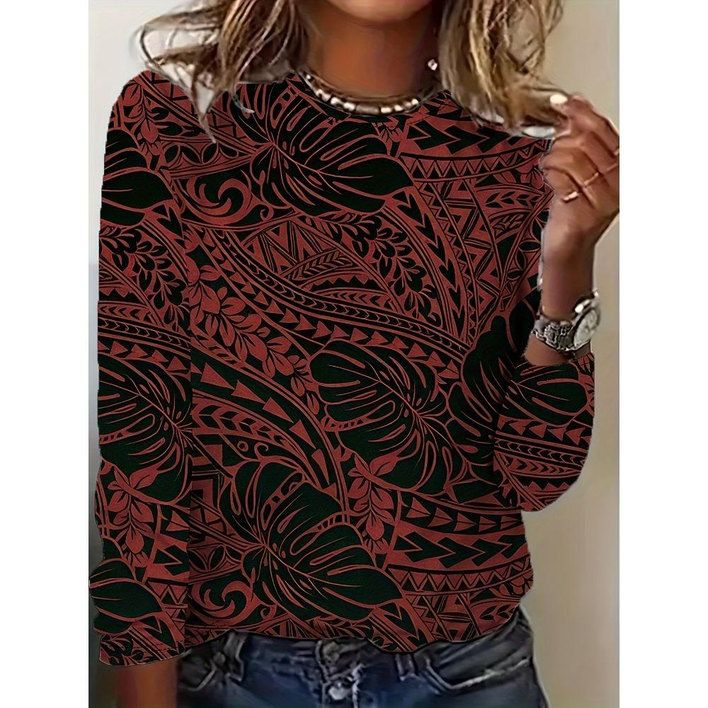 New long-sleeved T-shirt, women's casual vacation wear, comfortable and fashionable T-shirt
