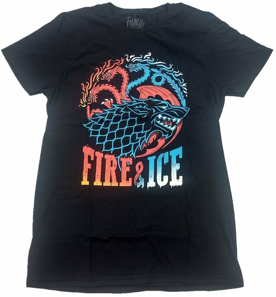

Game of Thrones Fire & Ice Dragons House of Stark HBO Mens T-Shirt Unisex T-Shirt XXXXL