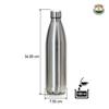 1000 Stainless Steel 24 Hours Hot & Cold ISI Certified Double Walled Leak Proof Vacuum Flask/Water Bottle for Office/School/College/Gym/