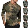 Pánské tričko s krátkým rukávem s potiskem ve stylu maskování a raglánovými rukávy
