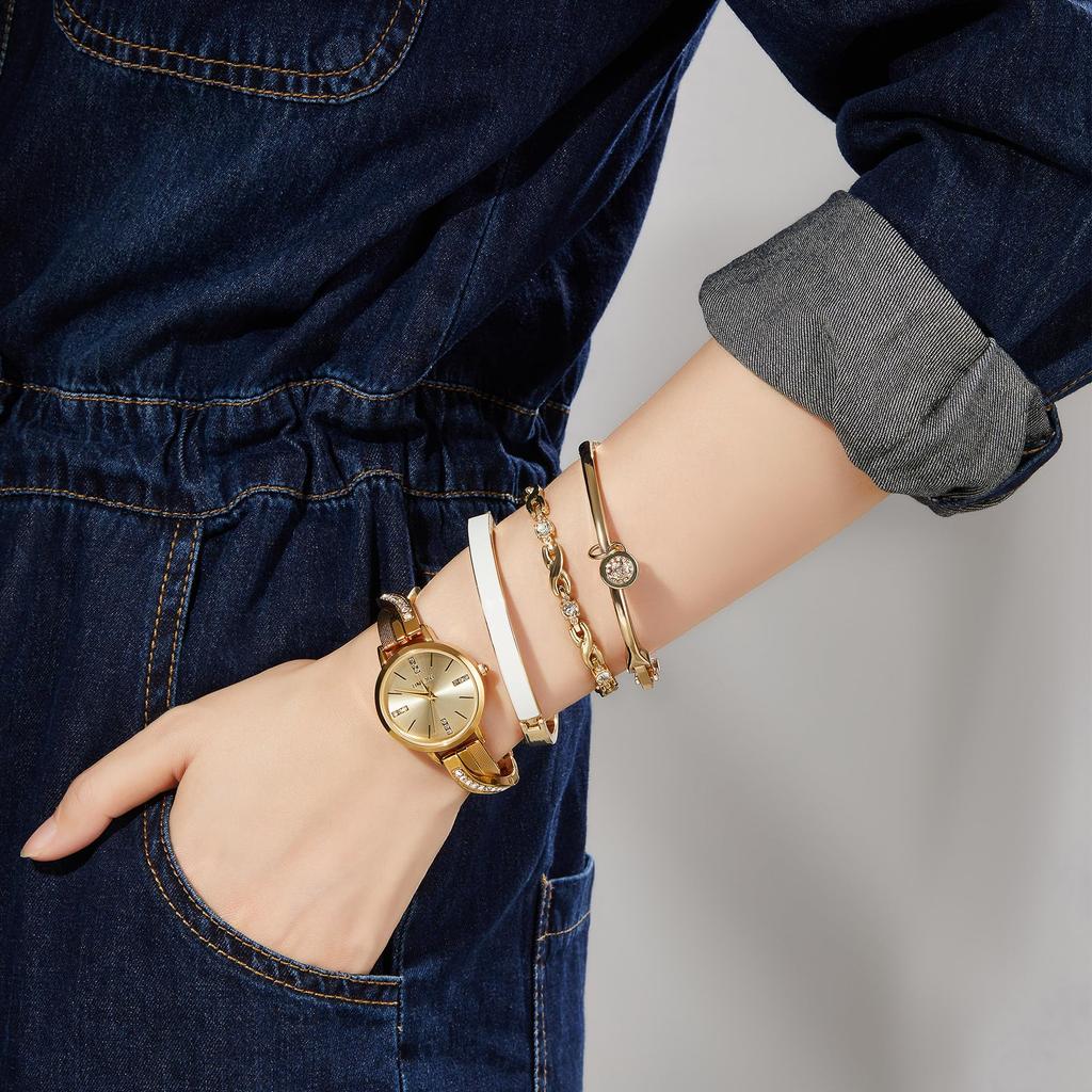 [TIME100] Gift Set: Women's Watch and Bracelet, Gift Wrapping