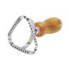 Zinc Alloy Biscuit and Dumpling Edge Embossing Cutter with Wooden Handle