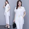 Fashionable and Trendy To Reduce Age, This Year's Popular Chiffon Suit Women's Summer Temperament, Slim and Fragrant Two-piece Set