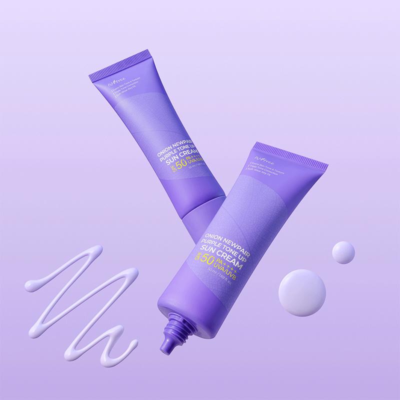 ISNTREE Onion Newpair Purple Tone Up Sun Cream SPF 50+ PA++++ 50ml