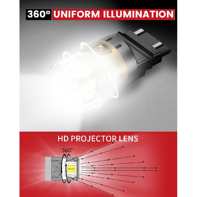 LASFIT 3157 LED Reverse Lights, Super Bright 6000K Xenon White Backup Light, DRL Replacement Back Up Bulb for 3156 3056 3057 3047 4114 4157 4057
