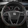 Coprivolante Auto Pelle Microfibra 38cm Antiscivolo Per Seat Tarraco Arona Ateca Ibiza Toledo Mii Leon Arosa Exeo ST FR
