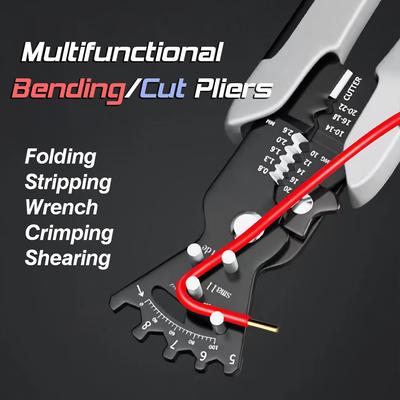 Multifunctional Special Wire Stripping Pliers for Electrician Cutting Wire Stripping Skin Pressing Wire Winding Scissors