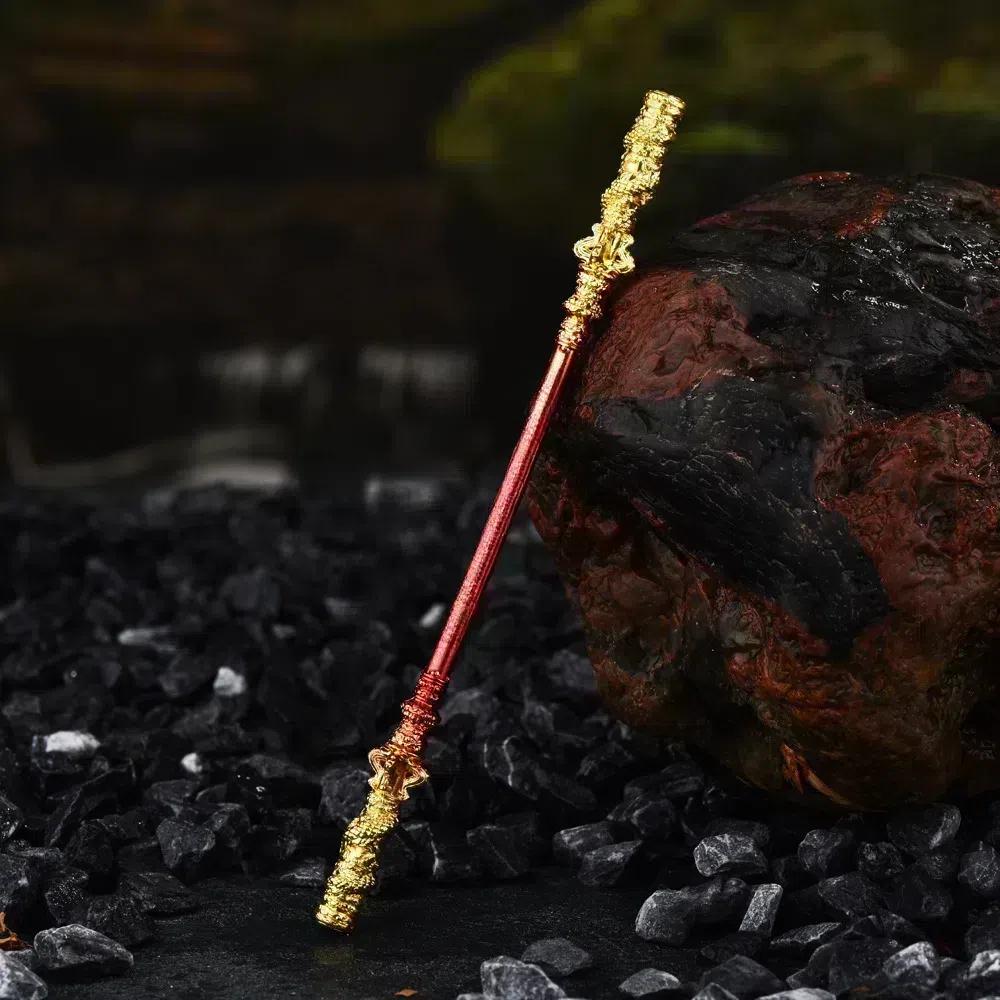 Gold hoop bar zinc alloy the Monkey King Ruyi metal weapon props around the Monkey King